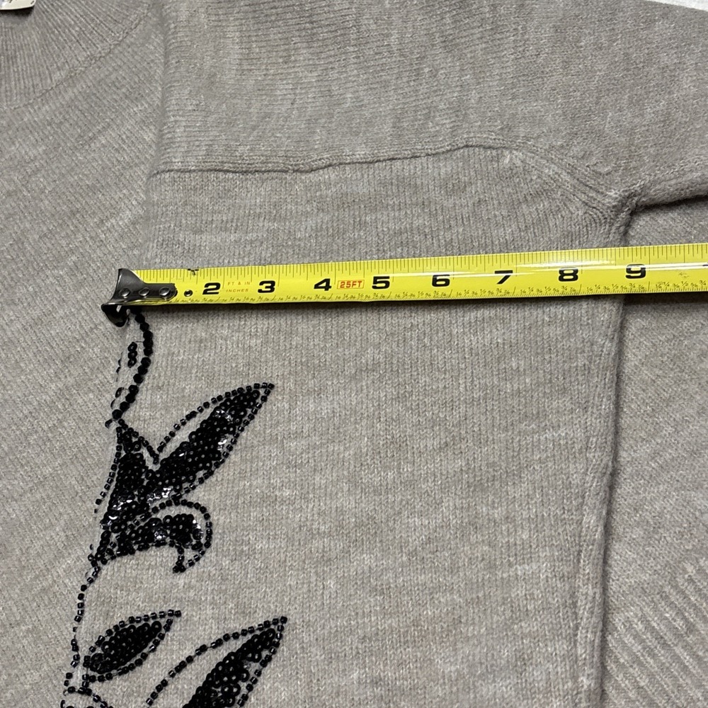 Ariat Beaded Floral Western Mock Neck Sweater NWT XL Oatmeal Heather - Picture 13 of 16